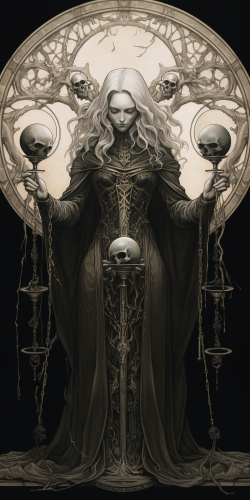 Gothic Temperance Arcana Tarot Illustration
