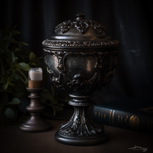 Gothic Urn French Painted DND Item Gothic Urn French Painted DND Item