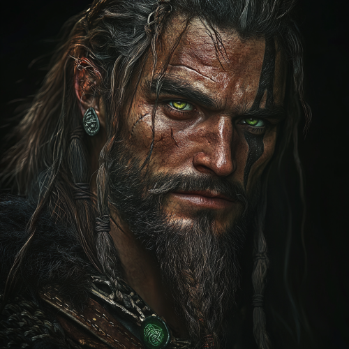 Gothic warrior forest ranger portrait Gothic warrior forest ranger portrait