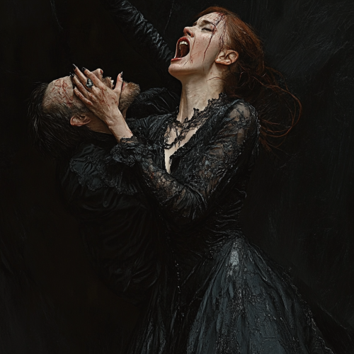 Woman dragged into darkness gothic