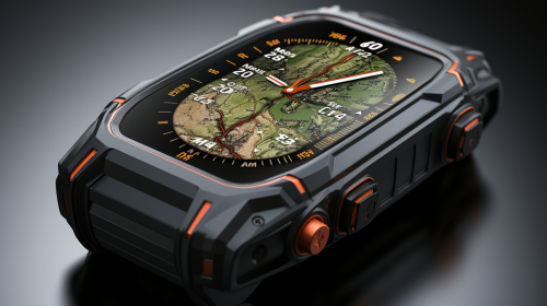 Illustration of GPS technology in 3D rendering