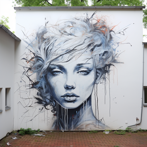 Graffiti on White Wall