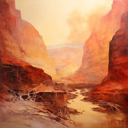 Abstract painting of the Grand Canyon