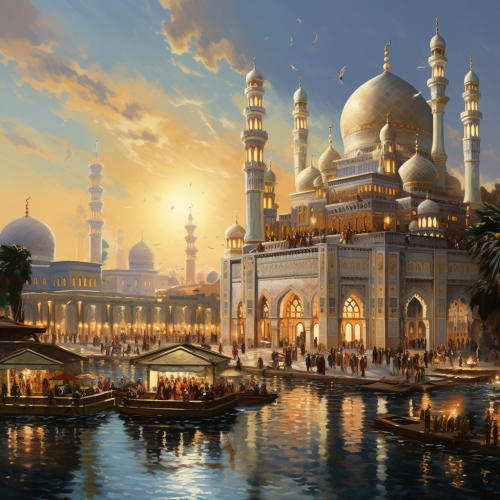 Grand Mosques with Intricate Architecture Details