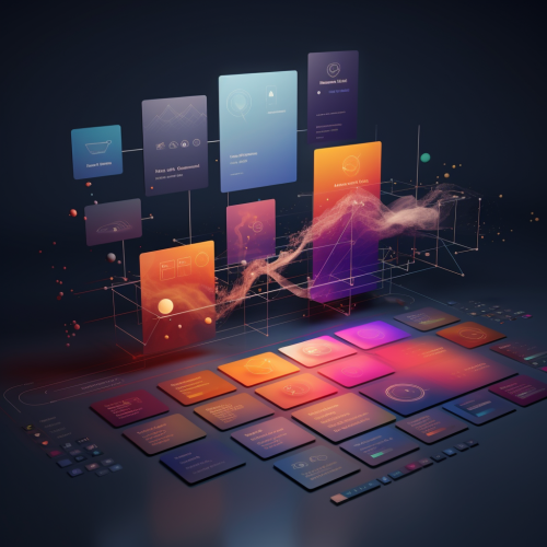 UI UX graphic template for website