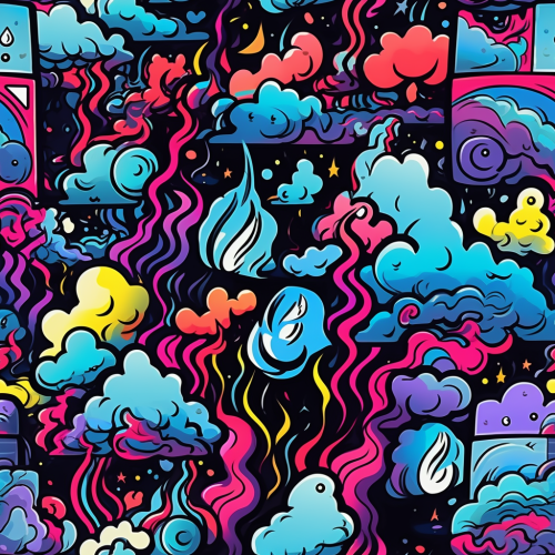Colorful vape box pattern design