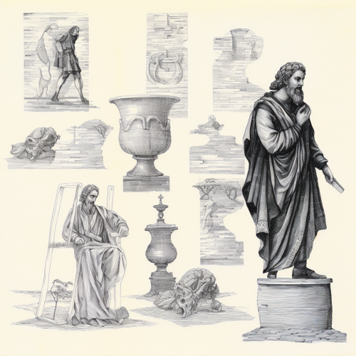 Draped Greek Statuary in Fine Linen