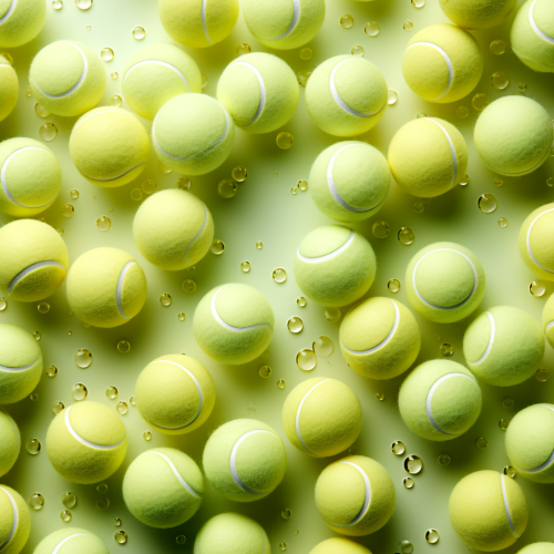 Picture of Green Cream Subtle Style with Mini Tennis Balls