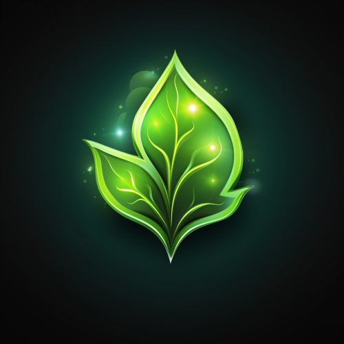 Green electric leaf logo vector