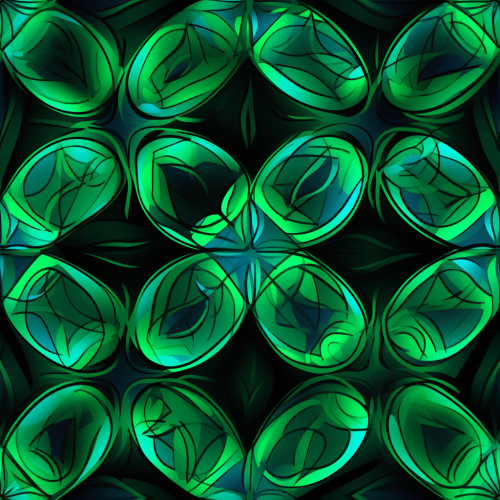 Green Lotus Pattern Design