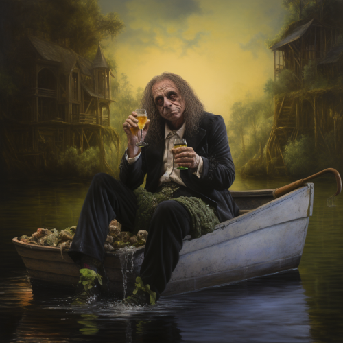 Old Gregg drinking Baileys in the forest