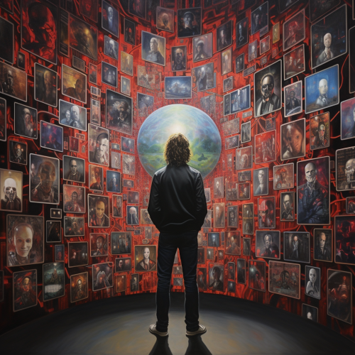 Hacker paintings on Hall of Fame wall Hacker paintings on Hall of Fame wall