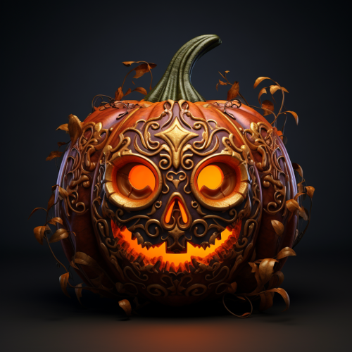 Stylish Halloween Jack-o-Lantern Artwork