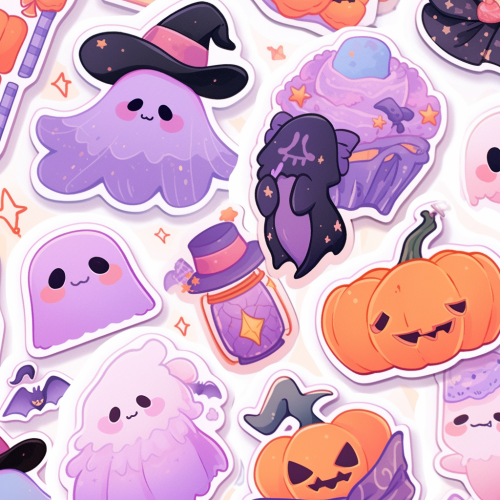 Assorted Halloween Spooky Stickers