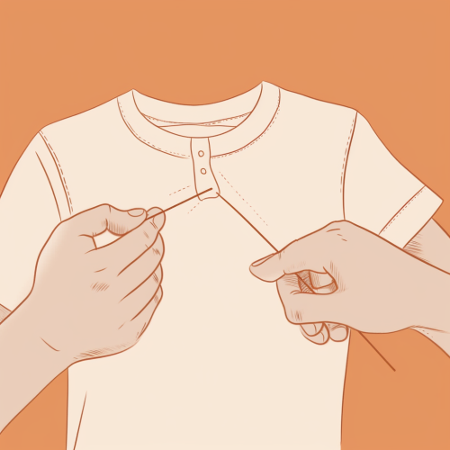 Hand drawing a t-shirt in minimalist design