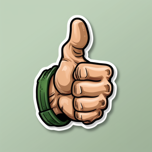 Hand giving thumbs up gesture
