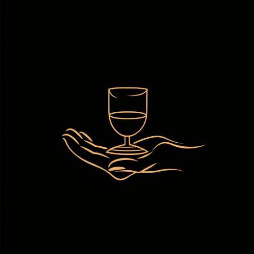 Hand Whisky Glass Logo Minimal