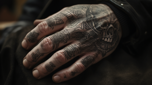 Hand with Skull Tattoo