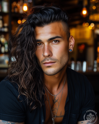 Handsome Fae Male in Dark Bar