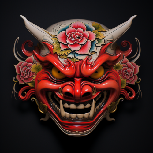Traditional Japanese Hannya Mask Tattoo