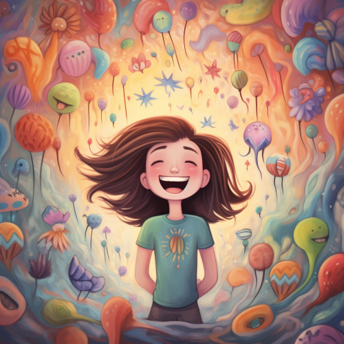 Illustration depicting the mix of joy and stress in life