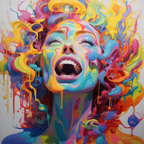 Chupachup showing happy colorful face