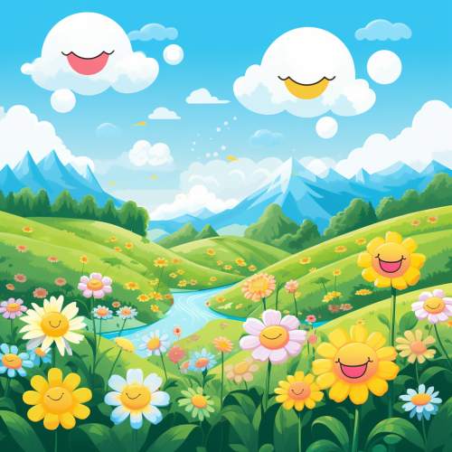 Cute and Happy Kawaii Summer Scenes