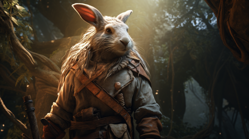 Hare-Human Druid Fantasy Lighting