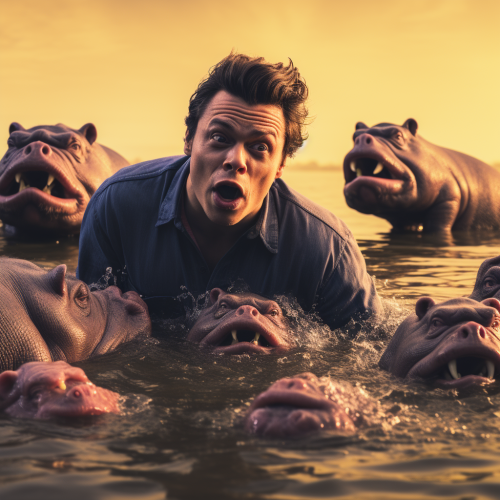 Harry Styles being eaten by hippos Harry Styles being eaten by hippos