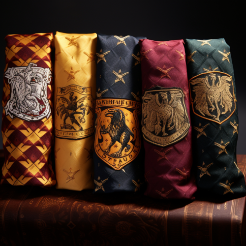 Textile pattern of Harry Potter houses