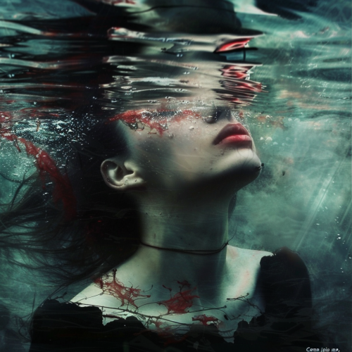 female ghost underwater whispering