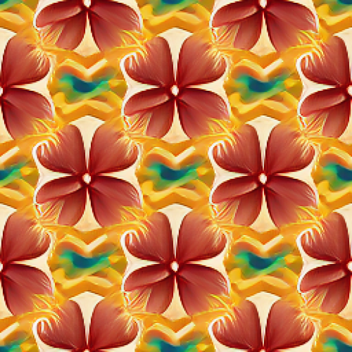 Colorful Hawaiian flower pattern image
