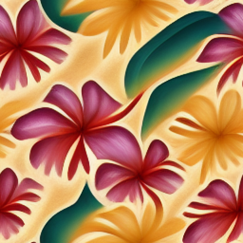 Colorful Hawaiian flower pattern