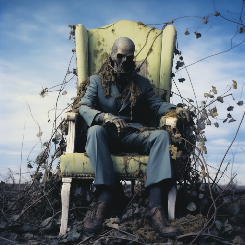 Headless Marble Man in Chair