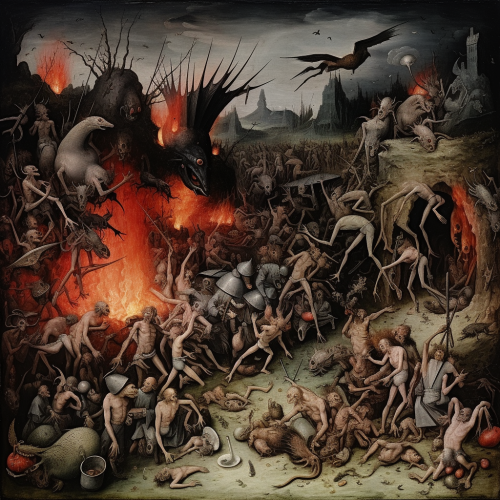 Sinister creatures in famous Bruegel painting Sinister creatures in famous Bruegel painting