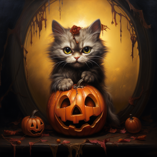 Cute Halloween Cat Picture