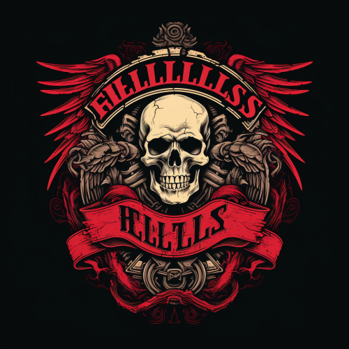 Logo design for Hells Doodles representing biker culture
