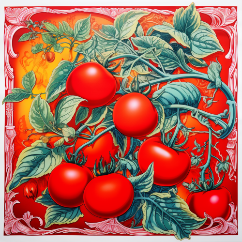Beautiful Hermes Silk Scarf with Tomato Pattern