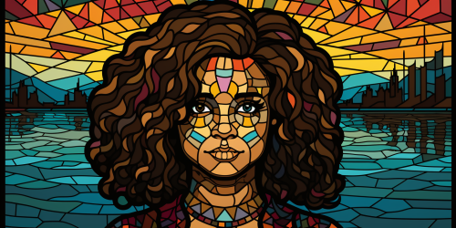 Hermione in majestic mirror at Hogwarts Legacy