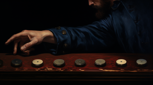 Image of a hand hesitating over two push buttons