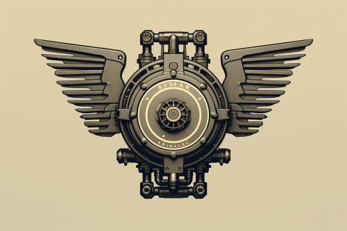 Art Nouveau Hispano-Suiza 8 Aircraft Engine