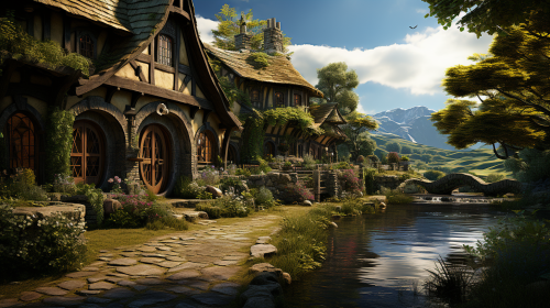 Stunning scenery of Hobbiton Movie Set