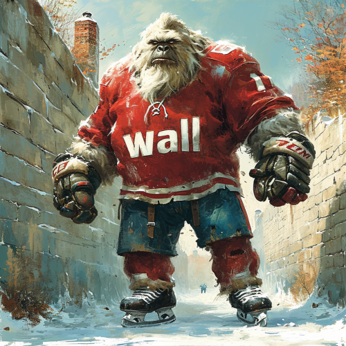 Caricature of Massive Hockey Player