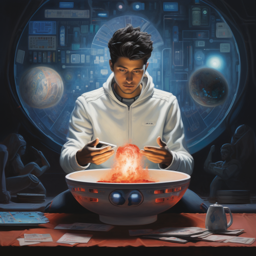 Home bowl cancer test in sci-fi theme