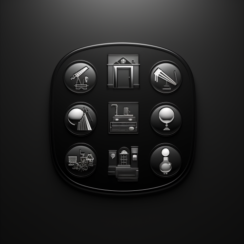 Black theme home page icon button