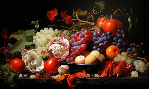 Colorful Horn of Plenty Filled with Abundance