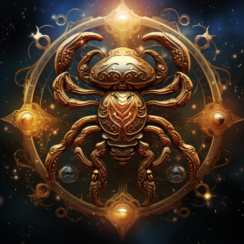 Scorpio sun sign horoscope illustration