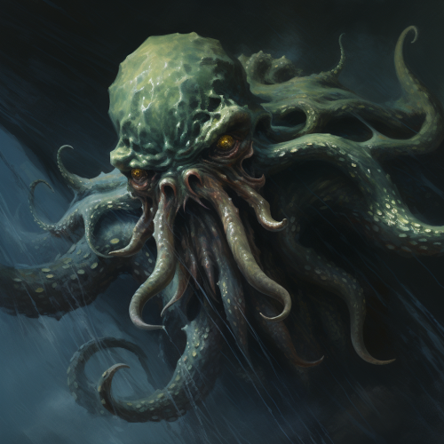 Terrifying closeup of Cthulu