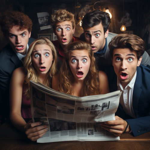 Group of young people react with horror to devastating news