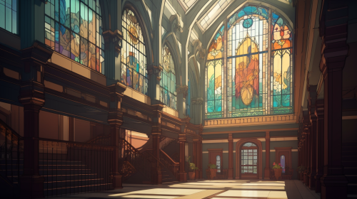 Opulent Gothic Hospital Clinic Interior
